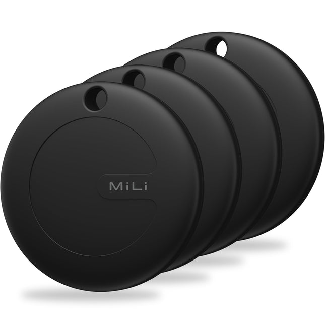 MiLi MiTag Key Finder for Apple Find My APP (iOS ONLY), Key Finder, Bluetooth Smart Tracker Tag for Luggage/Cordless/Bags, IP67 Waterproof, Replaceable Battery, 4 Pack
