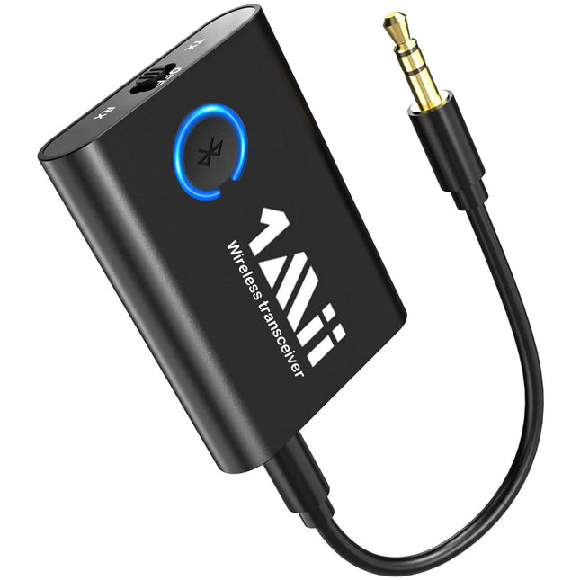 1Mii Bluetooth 5.3 adapter teleri ja kõrvaklappide ühendamiseks, 2-ühes saatja ja vastuvõtja, aptX adaptiivne ja HD juhtmevaba heli saatja ja vastuvõtja pesa 3.5 stereosüsteemile, lennukile ja MP3-le - täiustatud