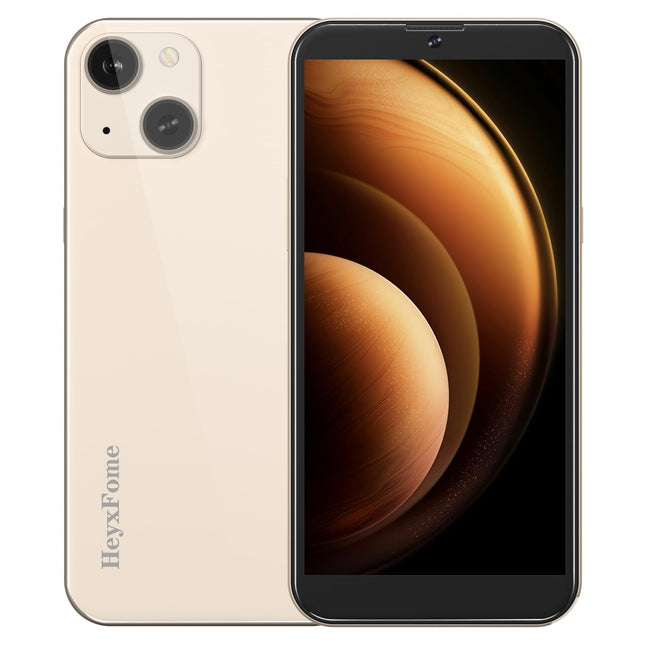 HeyxFome H3 Mobile Phone Without Contract Android 10, 2GB+16GB/256GB SD, Quad Core 6.0 inch, 3000mAh Battery, 8MP+5MP Camera, 4G Dual SIM Smartphone Without Contract Cheap Simlock-Free, GPS, DE (Gold)