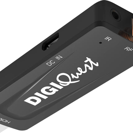Digiquest maapealne dekooder, XO Stick, DVB-T2, must - säästke energiat oma teleri toite abil, 2-ühes kaugjuhtimispult, ideaalne seinale kinnitatavatele teleritele