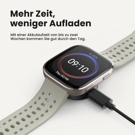 Amazfit Bip 6 nutikell 46mm, 14-päevane aku, 1,97" AMOLED, GPS ja tasuta kaardid, tehisintellekt, Bluetoothi ​​kõne- ja tekstisõnumite funktsioon, tervise- ja unejälgija, üle 140 treeningrežiimi, 5 sularahaautomaati, süsihall