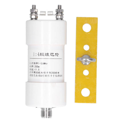 Eujgoov 1:4 balun, 200W 50Ω-200Ω ABS materjalist, sobib 1-56MHz Wintoni lühilaineantennile