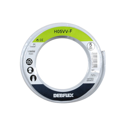 Debflex 141311 kaablitrummel HO5VV-F 2x1,5m valge