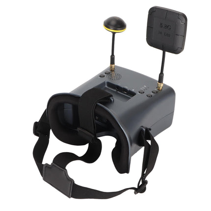 FPV prillid, videoprillid, 5.8G RC õhusõiduk, FPV kvadrokopteri drooni prillid, DVR, 4.3-tolline ekraan, 800 X 480 ekraan, 16:9 ekraan, FPV videoprillid 3.7V-ga, 2000