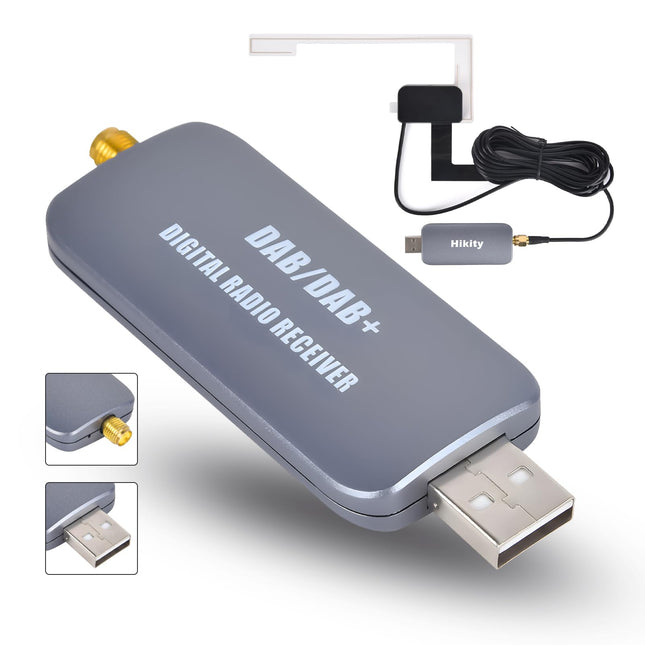 Hikity DAB antenna for Android car radio car kit digital radio car receiver adapter windscreen antenna digital radio DAB USB 2.0 dongle