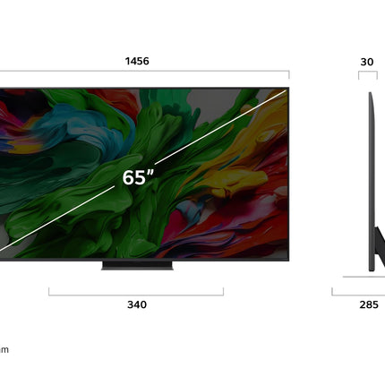LG 65QNED86A6A televiisor 65-tolline (165 cm) 4K QNED evo AI-teler (α8 Gen2 4K AI protsessor, webOS 25, 120 Hz (VRR kuni 144 Hz)) [mudeliaasta 2025]