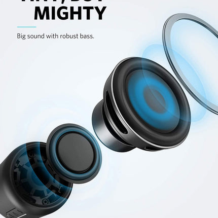 Anker SoundCore Mini Super Portable Bluetooth Speaker with 15 Hours of Playtime, 20 Meters of Bluetooth Range and Powerful Bass (Black) (Refurbished)