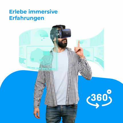 NK 3D VR Glasses - Smartphone, Intelligent, Audio for Smartphone, 11.9 cm (4.7 inches) - 6.53 inches, Viewing Angle 90-100 Degrees, 360º, Lens, Adjustable Pupil (Black)