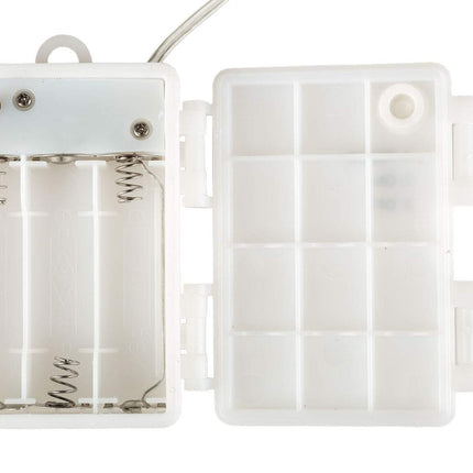 Idena 31352 - LED-valguskett Cascade 125 sooja valge LED-iga, 6-tunnise taimerifunktsiooniga, patareidega, umbes 1,7 m pikk, pidudeks, jõuludeks, kaunistuseks, pulmadeks, meeleoluvalgustuseks