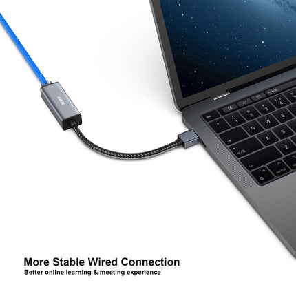 BENFEI USB Etherneti adapter 1000Mbps, 2 pakki USB-RJ45 gigabitise Etherneti LAN-võrguadapterit, mis ühildub MacBook Surface Pro sülearvutiga, millel on Windows 11/10/8.1/8/7/XP/Vista ja Mac OS
