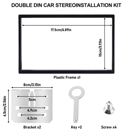 GOMETY universaalne autoraadio kinnitusraam 2DIN topeltmetallraamiga kronsteini esipaneeli kinnituskomplekt 2DIN autoraadio armatuurlauale topelt-DIN autoraadio, auto DVD-mängija ja navigatsiooni, GPS-i jaoks