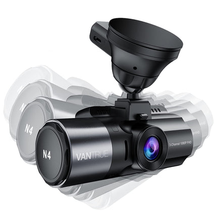 VANTRUE uuendatud N4 autokaamera iminapaga kinnitus USB-C pordi ja GPS-detektoriga (kiirus, asukoht, marsruut), kehtib Windowsi ja Maci jaoks