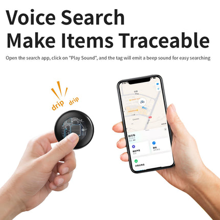 Õhus jälgiva esemete leidja, Bluetoothi ​​jälgimisseadme asukoha silt töötab Apple Find My rakendusega (ainult iOS), esemete jälgija teie võtmetele, pagasile, lemmikloomale, vahetatava akuga