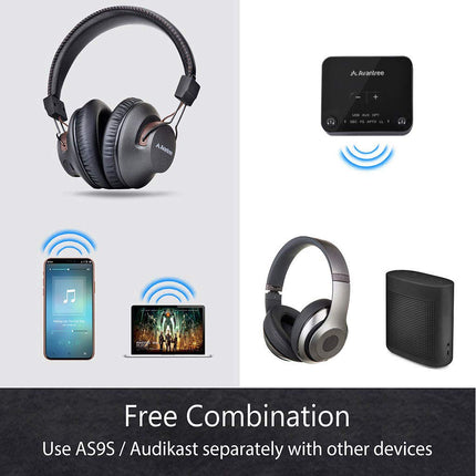 Avantree HT4189 Wireless Headphones for TV, Wireless Headphones for TV Seniors, with Bluetooth Transmitter Set (Optical, 3.5mm AUX), 40 Hours Battery, Plug &amp; Play, No Delay, 30m Range