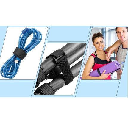 Reusable Cable Ties with Hook and Loop Fastener, Reusable, Durable, Functional Straps to Protect Your Home, Office, Workplace from Cable Tangle, Yoga Mat Strap, 12 Pack