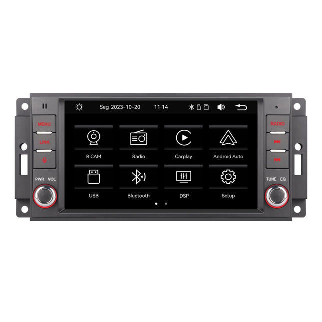 YZKONG ühilduv traadita Carplay Android Auto Jeep Chrysleri, Chevrolet Compassi, Patrioti, JK ​​Dodge HiFi heli puutetundliku ekraaniga, suure jõudlusega raadioekraaniga autostereo vastuvõtja BT FM/RDS