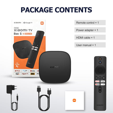 Xiaomi TV Box S 3. põlvkond – 4K UHD, Google TV, 32 GB salvestusruumi, Dolby Vision ja Atmos, WiFi 6, HDMI 2.1, kiire voogedastus, kompaktne ja võimas