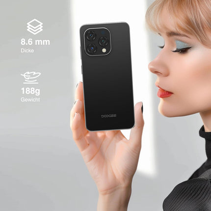 DOOGEE N55 nutitelefon ilma lepinguta Android 14-128GB+9GB /1TB mobiiltelefon ilma lepinguta, kaheksatuumaline 6.56" HD+ IPS 90Hz nutitelefon soodne, 5150mAh 13MP+8MP, kahe SIM-kaardiga 4G SIM-kaardita mobiiltelefonid, Face ID/GPS/OTG