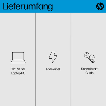 HP Laptop | 17.3" HD+ Display | Intel Celeron N4120 | 8 GB DDR4 RAM | 256 GB SSD | Intel UHD Graphics | Windows 11 | QWERTZ | Black