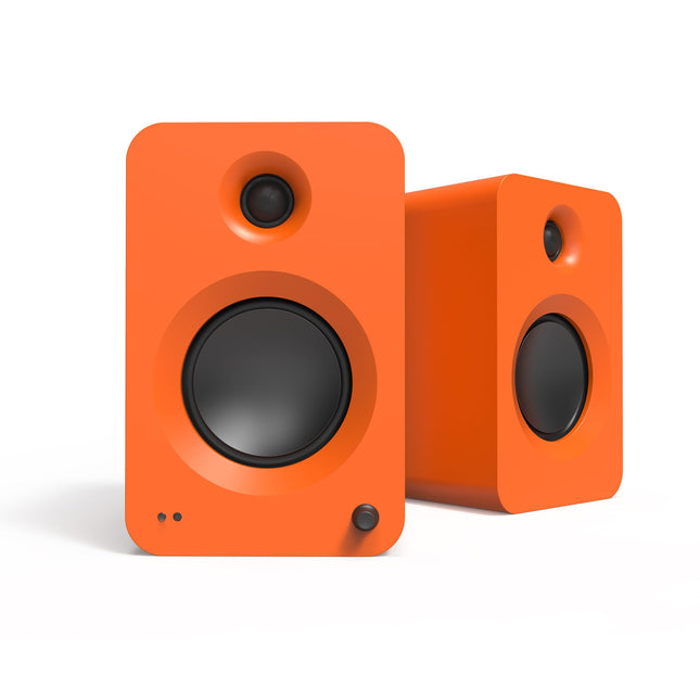 Kanto Ren 200W võimsad kõlarisüsteemid HDMI ARC sisendiga teleri ja kodukino jaoks | USB-C ja Bluetooth 5.3 | Kõrg-/madalpääsfilter | Paar | Matte oranž
