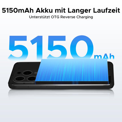 DOOGEE N55 Android 15 nutitelefon lukustamata 128 GB ROM + 16 GB RAM (2 TB TF) mobiiltelefon ilma lepinguta, kaheksatuumaline 90 Hz 6,56" HD+ nutitelefon odav 5150 mAh 13 MP + 8 MP, kahekordne 4G SIM-kaardita mobiiltelefon, näotuvastus/GPS/OTG