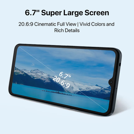 UMIDIGI lepinguta nutitelefon, odav NFC, 128 GB mobiiltelefonid, 48MP + 16MP kaamera, 6,7" HD+ ekraan, 4 GB RAM, 5150mAh kaheksatuumaline, 4G kahe SIM-kaardi/sõrmejälje/GPS, A13 Pro SIM-kaardivabad mobiiltelefonid Android 11-ga