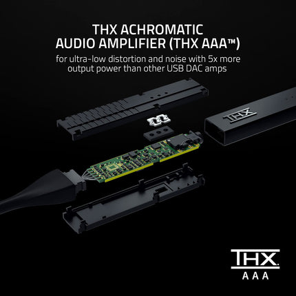 Razer Onyx kaasaskantav DAC kõrvaklappide võimendi Razer AAA - MQA Renderer - Direct Stream Digital (DSD) - ESS ES9281PRO DAC - platvormideülene ühilduvus - magnetiline kaablihaldus, must