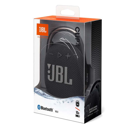 JBL CLIP 4 Bluetooth Speaker - Black – Waterproof, portable music box with practical carabiner – Up to 10 hours of wireless music streaming