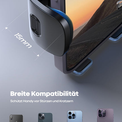 Lamicall autotelefoni hoidik, mobiiltelefoni autokinnitus - [2025 vedruklamber] universaalne õhuavaga telefonihoidik autosse, 360-kraadine õhuavaga autokinnitus iPhone 16/15/14/13/12 Pro Max Plus, Samsung 4-7-tollise nutitelefoni jaoks