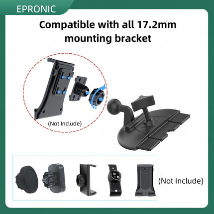 Epronic kaasaskantav GPS-kinnitus, 17,2 mm kuuliga adapter CD-pesaga telefonihoidikule, reguleeritav kinnitus autole