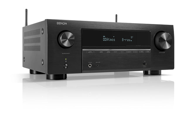 Denon AVR-X2800HDAB 7.2-kanaliga AV-ressiiver, HiFi võimendi Dolby Atmose, DTS:X, 6 HDMI sisendi ja 2 väljundiga, 8K HDMI, Bluetooth, DAB, Wi-Fi, AirPlay 2, HEOS Multiroom, Alexa ühilduv, must
