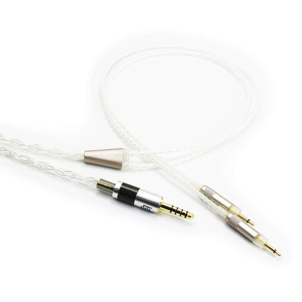 ABLET HiFi kaabel 4,4 mm tasakaalustatud pistikuga, ühildub Sennheiser HD700, HD 700 kõrvaklappidega ja ühildub Sony WM1A, NW-WM1Z, PHA-2A kõrvaklappidega, hõbetatud kaabel