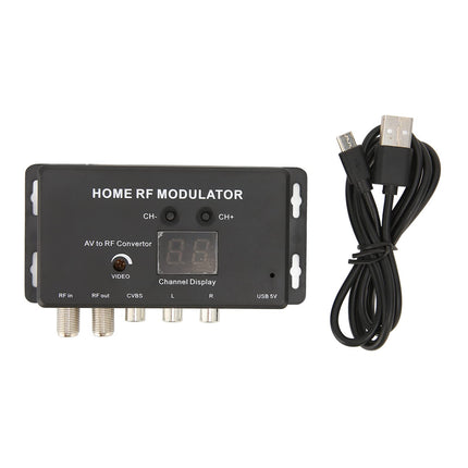 Annadue M70RV TV Link modulaator, toetab PAL/NTSC-d, professionaalne AV-RF muundur, TV Link modulaator, AV-RF muundur, AV-allika digiboksidele, USB laadimiskaabliga