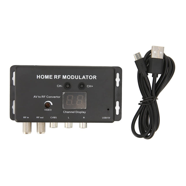 Annadue M70RV TV Link modulaator, toetab PAL/NTSC-d, professionaalne AV-RF muundur, TV Link modulaator, AV-RF muundur, AV-allika digiboksidele, USB laadimiskaabliga