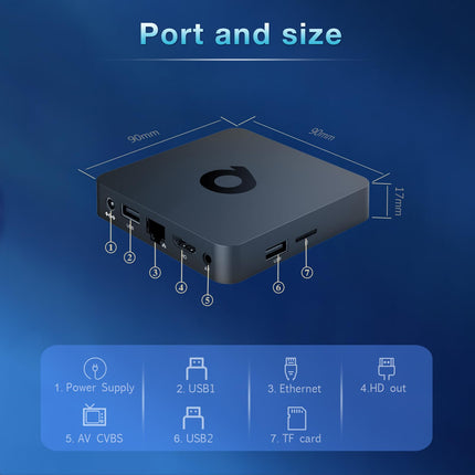 Android TV Box, Android 10.0 teleriboks, 2 GB RAM, 16 GB ROM, H313 neljatuumaline Cortex-A53, tugi 2.4/5.0 GHz WiFi BT5.2 HDR10.0 3D 4K 1080P Android Box