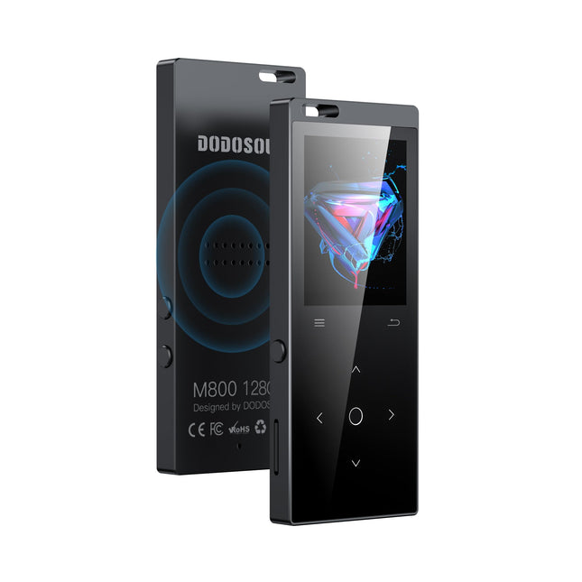 128 GB MP3-mängija Bluetooth 5.2, DODOSOUL MP3-mängija kõrvaklappidega, FM-raadio, diktofon, miniatuurne disain, HiFi-heli, e-raamatute lugeja, fotoalbum, ideaalne sportimiseks, kõlar