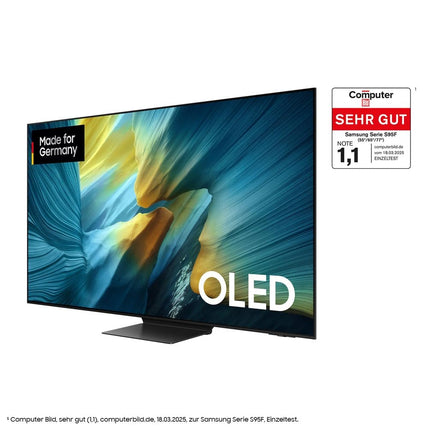 Samsung OLED S95F 55-tolline (138 cm) 4K peegeldusvaba UHD-teler, NQ4 AI Gen3 protsessor, OLED HDR Pro, mängukeskus, Motion Xcelerator 165Hz, 4K ülesskaleerimine, Dolby Atmos, Samsung Vision AI nutiteler (2025)