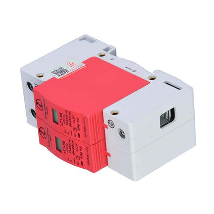 Surge Arrester, LT1-65, 2P 385VAC 65KA, 35 mm DIN Rail Mounting, Home Surge Protection Low Voltage Arrester Lightning Protection (2P65KA)