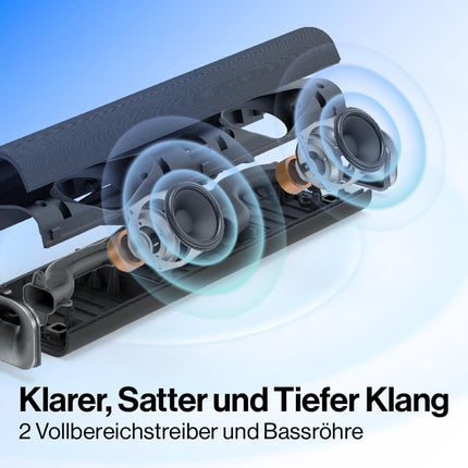 OXS Thunder Lite PC Gaming Soundbar, telerite heliribad virtuaalse ruumilise heliga, 2 täisribaelementi, bassitoru, kompaktne disain, HDMI/Aux/optiline ühilduvus, Bluetooth 5.0 juhtmevaba ühendus