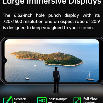 OUKITEL K15 Pro 10000mAh Unlocked Smartphone, P60 8GB+128GB, 48MP Triple Camera, 18W Fast Charge+Reverse Charge, Android 11 Dual SIM Phone, 6.52'' HD+, Fingerprint Face Recognition NFC GPS