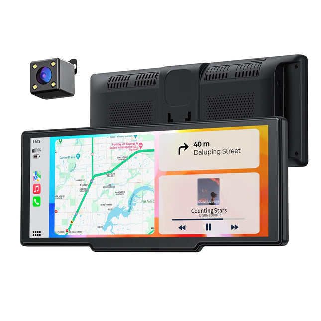 Krunia 8,1-tolline juhtmevaba kaasaskantav 60 kaadrit sekundis CarPlay ekraan Apple CarPlay ja Android Auto jaoks, OTA uuendused, tahavaatekaamera, peegli link, Bluetooth, hääljuhtimine, GPS-navigatsioon