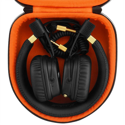 Geekria Headphone Case for Marshall Major, Major II, Major III, Monitor Bluetooth Wireless Over-Ear Headphones, Protective Bag for Headset Case, Hard Carrying Case