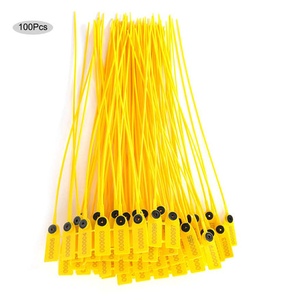 KIMISS 100 * Plasttihend 100 tk kollane pakend veoautole plastist turvatihend 40 cm silt kaabliside numbriga