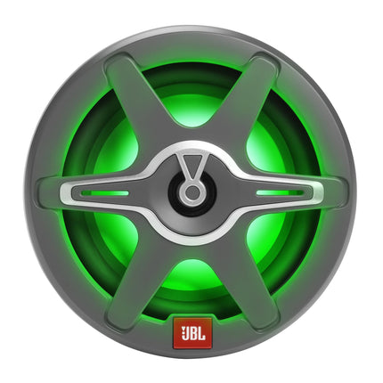 JBL Club Marine kõlarid 6 1/2" 2-suunaline kõrgjõudlusega veekindel õuekõlar, 225W Harman Kardoni paadikõlarid, IPx5 ilmastikukindel õuekõlar, 7 värvi LED-valgustus, 2 grillivärvi