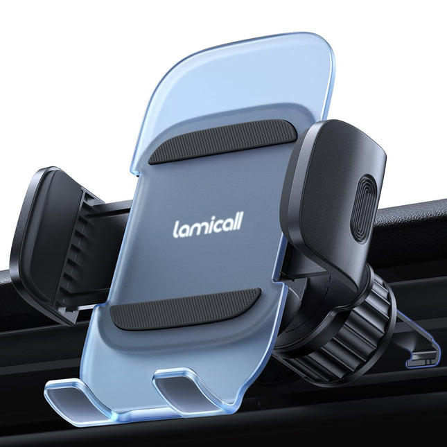 Lamicall autotelefoni hoidik, mobiiltelefoni autokinnitus - [2025 vedruklamber] universaalne õhuavaga telefonihoidik autosse, 360-kraadine õhuavaga autokinnitus iPhone 16/15/14/13/12 Pro Max Plus, Samsung 4-7-tollise nutitelefoni jaoks