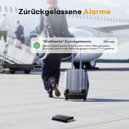 ATUVOS rahakoti jälgimiskaart õhuke 1,6 mm, Air Smart Tag kaart, mis ühildub Apple Find My rakendusega (ainult iOS, Android ei ole toetatud), Bluetoothi ​​esemete leidja reisikohvri/rahakoti/kohvri/kottide ja muu jaoks