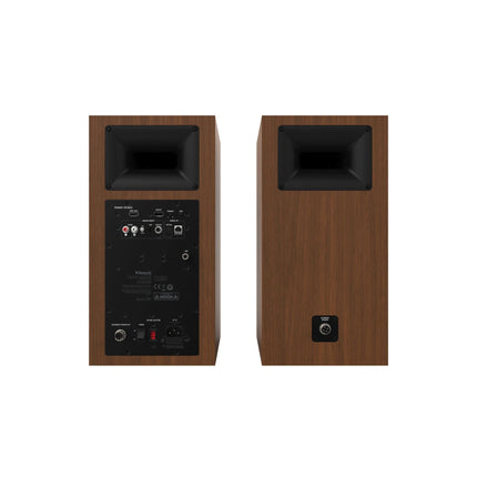 Klipsch The Sevens aktiivkõlarid (paar) - Titan LTS ventileeritav kõrgsageduskõlar, Bluetooth-ühendus, kõrglahutusega heli, dünaamiline bassi ekvalaiser, pähklipuu