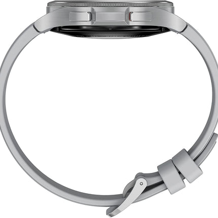 Samsung Galaxy Watch4 Classic, ümar Bluetooth nutikell, Wear OS, pöörlev raam, fitnesskell, aktiivsusmonitor, 46 mm, hõbedane (saksa versioon)