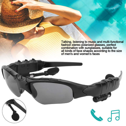 Goshyda Bluetooth Polarized Glasses, Portable Smart 5.0 Wireless Sunglasses Sports Driving Glasses with Stereo Earbuds, for Talking, Listening to Music (Yellow Lens)