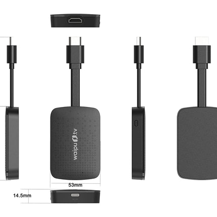 waipu.tv 4K Stick | Includes remote control with quick access buttons (with TV control buttons) | Watch TV via Wi-Fi | HDMI | 4K | HDR